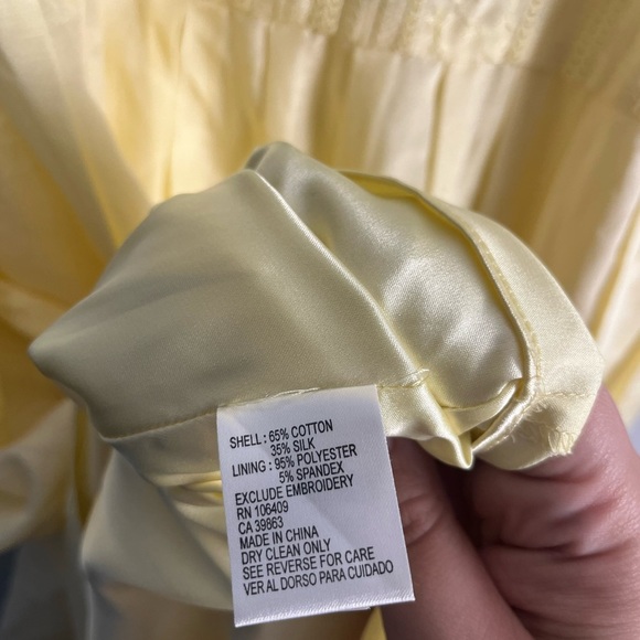 Antonio Melani Butter Yellow Eyelet detail sleeveless midi dress size 14 - Picture 6 of 7